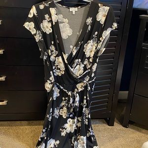 Black floral dress